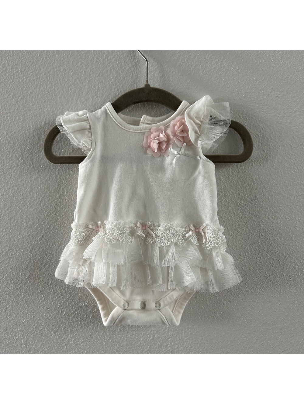Edgehill Collection Baby Girl Tutu Bodysuit Size NB